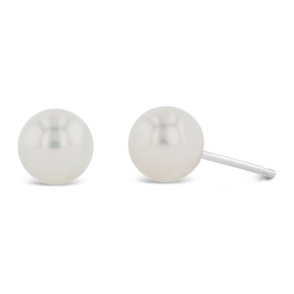 Cultured 14k White Gold Cultured Pearl Earrings