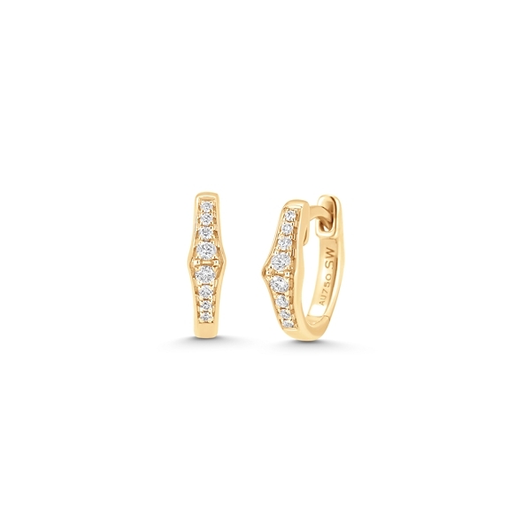 Sara Weinstock 18k Yellow Gold Diamond Earrings 1/10 ct. tw.