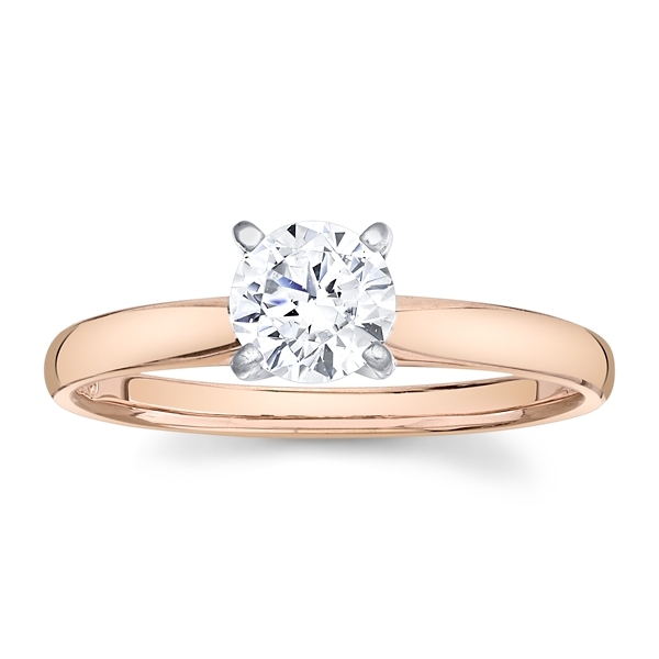14k Rose and 14k White Gold Engagement Ring Setting