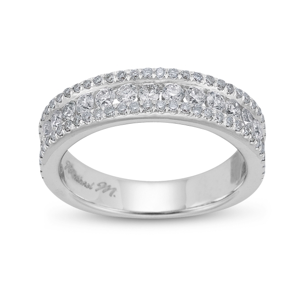 Michael M. 18k White Gold Diamond Anniversary Ring 7/8 ct. tw.