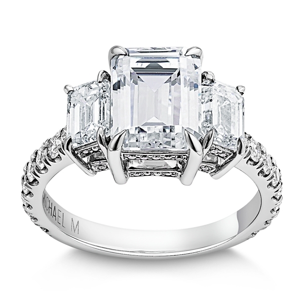 Michael M. 18k White Gold Diamond Engagement Ring Setting 1 1/2 ct. tw.