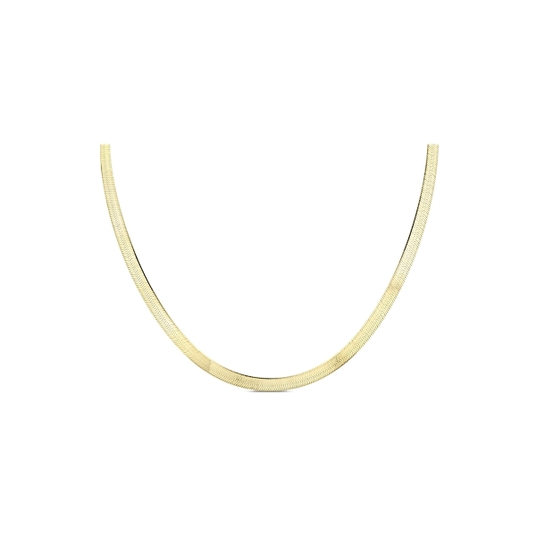 14k Yellow Gold 16" Herringbone Chain Necklace