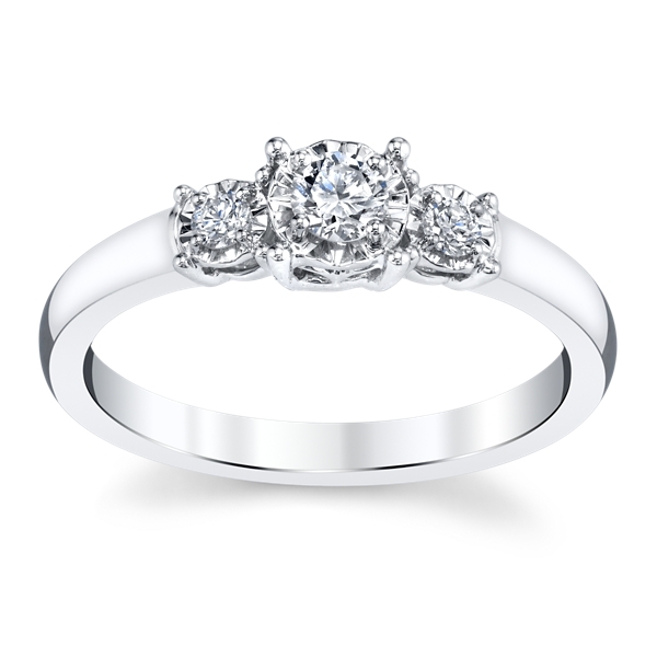 Cherish 14k White Gold Diamond Engagement Ring 1/5 ct. tw.