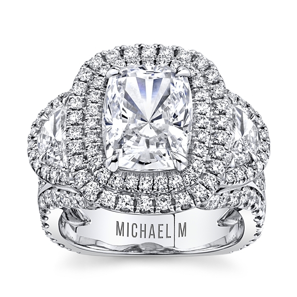 Michael M. 18k White Gold Diamond Engagement Ring Setting 2 1/4 ct. tw.