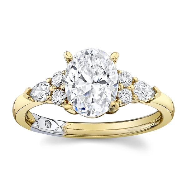 A.Jaffe 14k Yellow Gold and 14k White Gold Diamond Engagement Ring Setting 1/3 ct. tw.