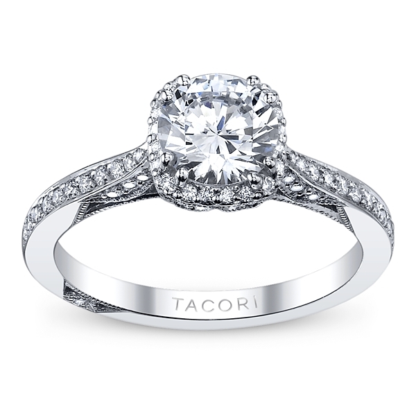 Tacori Ladies 18k White Gold Diamond Engagement Ring