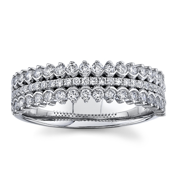 14k White Gold Diamond Wedding Ring 5/8 ct. tw.