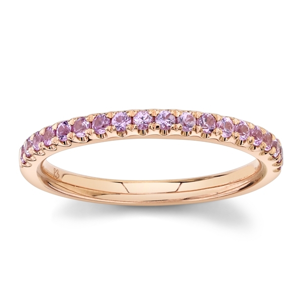 14k Rose Gold Pink Sapphire Fashion Ring