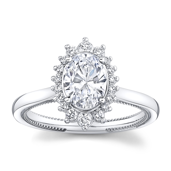 Verragio 14k White Gold Diamond Engagement Ring Setting 1/4 ct. tw.
