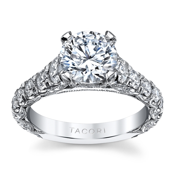 Tacori Platinum Diamond Engagement Ring Setting 1 1/2 ct. tw.